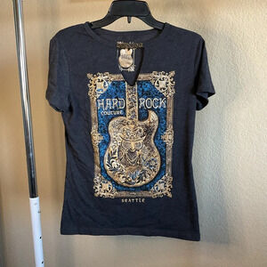 Hard Rock Couture Womens Seattle‎ Graphic T-Shirt Size Medium